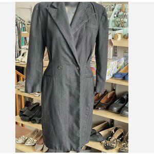 Ralph Lauren | Vintage Wool Blazer Pinstripe Dress 8